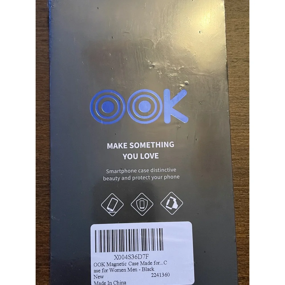 OOK Magnetic Smartphone Case Black Protective Cover New X004S36D7F